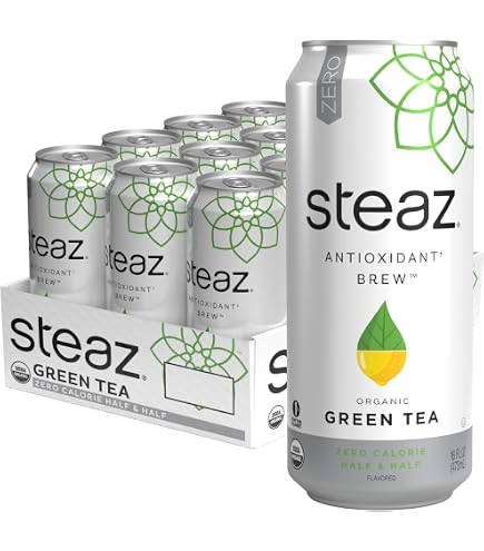 Amazon.com : Steaz Organic Zero Calorie Half Iced Green Tea & Half